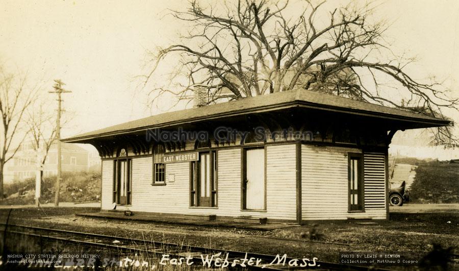 Postcard: New York, New Haven & Hartford Railroad Station, East Webster, Massachusetts